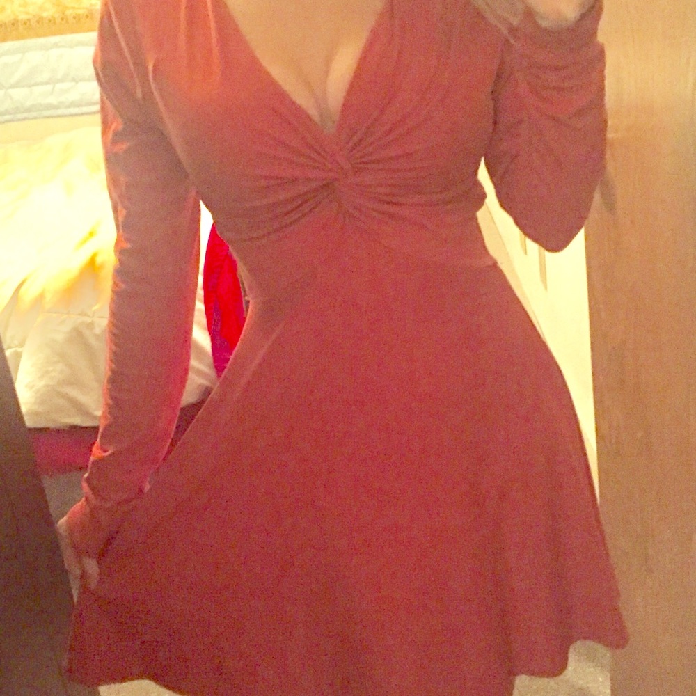 Sassy salmon dress